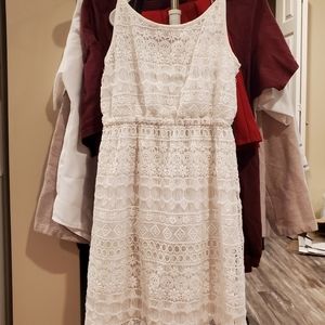 Cute Boho Lace Summer White Dress